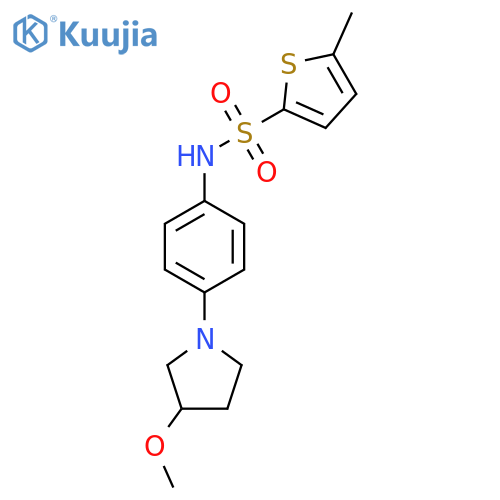 N-4-(3-methoxypyrrolidin-1-yl)phenyl-5-methylthiophene-2-sulfonamide structure
