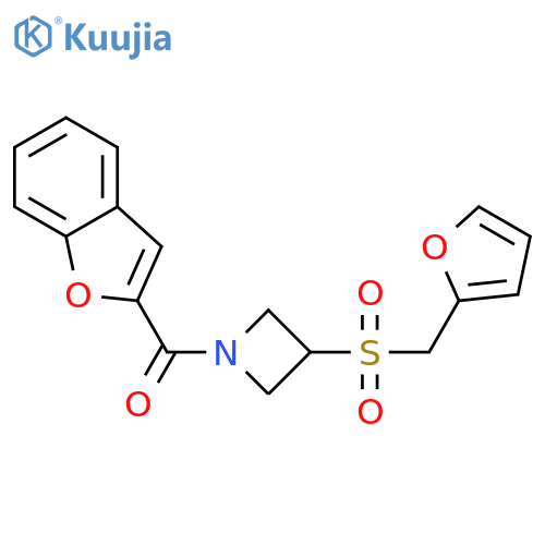 1-(1-benzofuran-2-carbonyl)-3-[(furan-2-yl)methanesulfonyl]azetidine structure