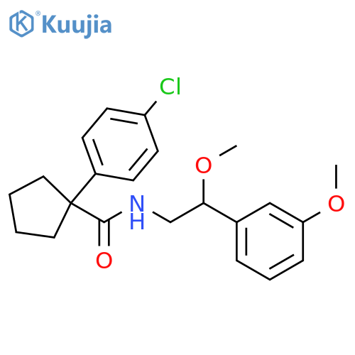 1-(4-Chlorophenyl)-N-[2-methoxy-2-(3-methoxyphenyl)ethyl]cyclopentanecarboxamide structure