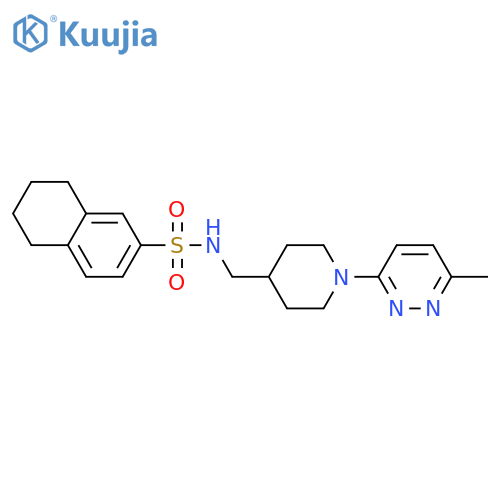 N-{[1-(6-methylpyridazin-3-yl)piperidin-4-yl]methyl}-5,6,7,8-tetrahydronaphthalene-2-sulfonamide structure