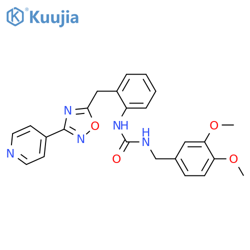 1-[(3,4-dimethoxyphenyl)methyl]-3-(2-{[3-(pyridin-4-yl)-1,2,4-oxadiazol-5-yl]methyl}phenyl)urea structure