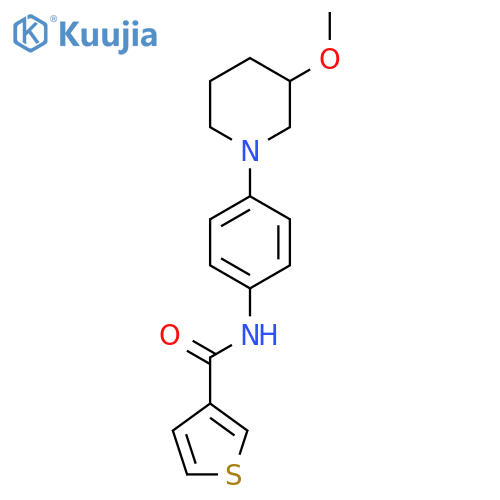 N-4-(3-methoxypiperidin-1-yl)phenylthiophene-3-carboxamide structure
