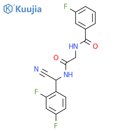N-[cyano(2,4-difluorophenyl)methyl]-2-[(3-fluorophenyl)formamido]acetamide structure