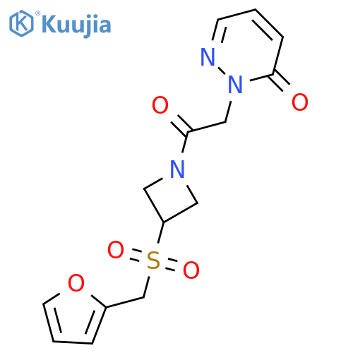 2-(2-{3-(furan-2-yl)methanesulfonylazetidin-1-yl}-2-oxoethyl)-2,3-dihydropyridazin-3-one structure