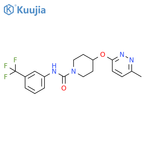 4-[(6-methylpyridazin-3-yl)oxy]-N-[3-(trifluoromethyl)phenyl]piperidine-1-carboxamide structure