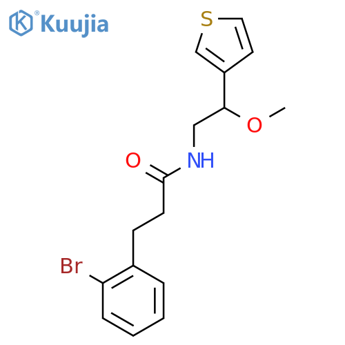 3-(2-bromophenyl)-N-[2-methoxy-2-(thiophen-3-yl)ethyl]propanamide structure
