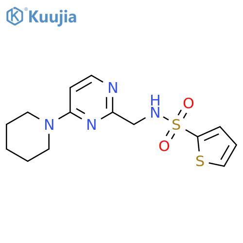 N-{[4-(piperidin-1-yl)pyrimidin-2-yl]methyl}thiophene-2-sulfonamide structure