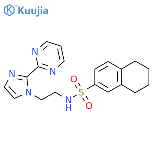 N-{2-2-(pyrimidin-2-yl)-1H-imidazol-1-ylethyl}-5,6,7,8-tetrahydronaphthalene-2-sulfonamide structure