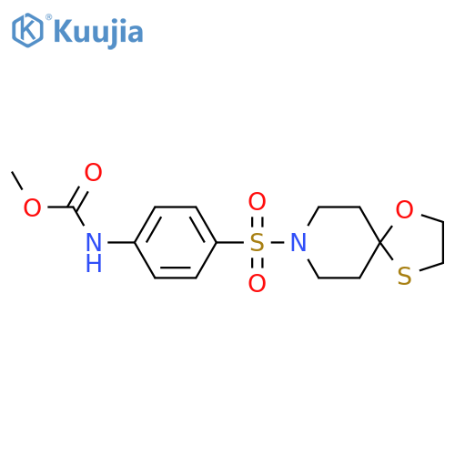 methyl N-(4-{1-oxa-4-thia-8-azaspiro4.5decane-8-sulfonyl}phenyl)carbamate structure