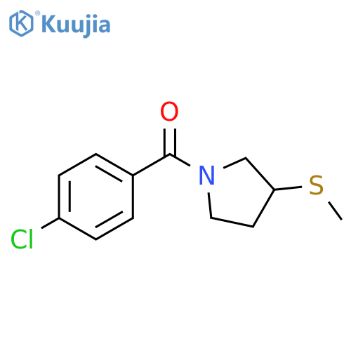 1-(4-chlorobenzoyl)-3-(methylsulfanyl)pyrrolidine structure