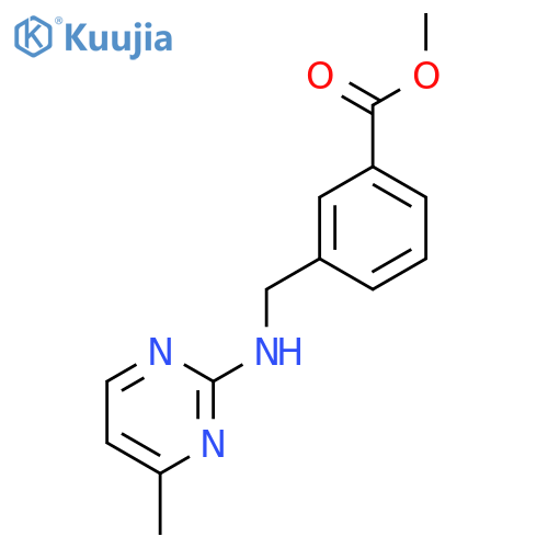 Methyl 3-{[(4-methylpyrimidin-2-yl)amino]methyl}benzoate structure