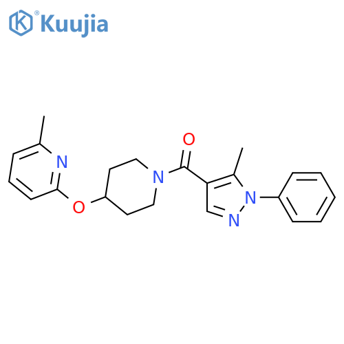 2-methyl-6-{[1-(5-methyl-1-phenyl-1H-pyrazole-4-carbonyl)piperidin-4-yl]oxy}pyridine structure