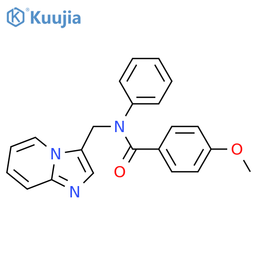 N-({imidazo[1,2-a]pyridin-3-yl}methyl)-4-methoxy-N-phenylbenzamide structure