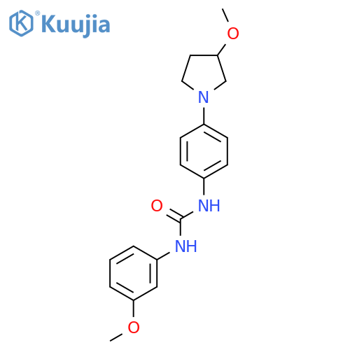 1-(3-methoxyphenyl)-3-4-(3-methoxypyrrolidin-1-yl)phenylurea structure