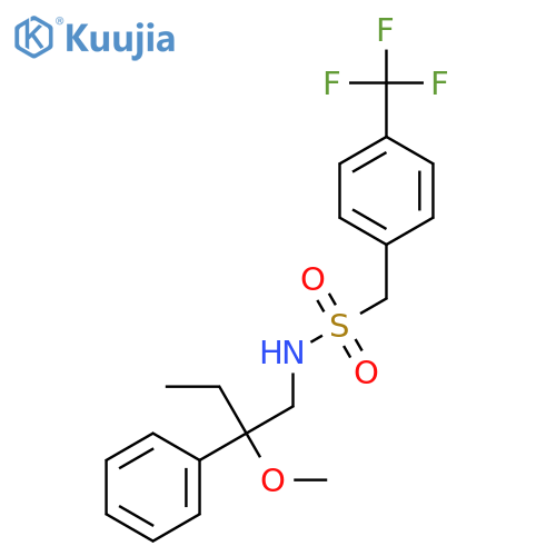 N-(2-Methoxy-2-phenylbutyl)-1-[4-(trifluoromethyl)phenyl]methanesulfonamide structure