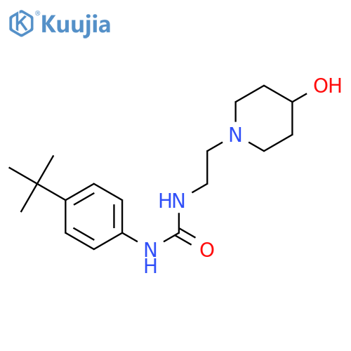 1-(4-tert-butylphenyl)-3-[2-(4-hydroxypiperidin-1-yl)ethyl]urea structure
