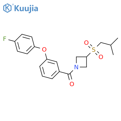 1-[3-(4-fluorophenoxy)benzoyl]-3-(2-methylpropanesulfonyl)azetidine structure