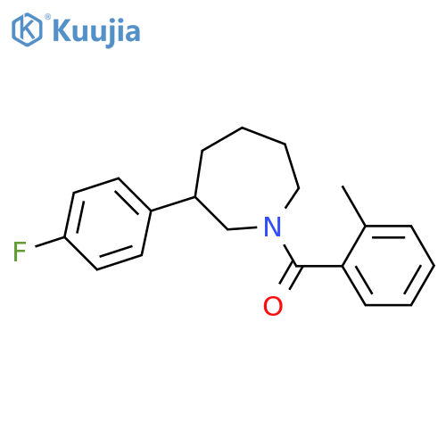3-(4-fluorophenyl)-1-(2-methylbenzoyl)azepane structure