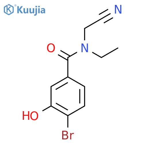 4-bromo-N-(cyanomethyl)-N-ethyl-3-hydroxybenzamide structure