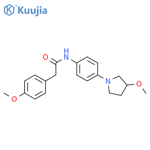 2-(4-methoxyphenyl)-N-4-(3-methoxypyrrolidin-1-yl)phenylacetamide structure