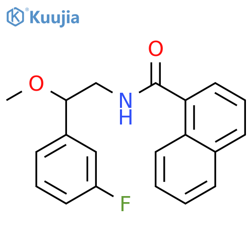 N-[2-(3-fluorophenyl)-2-methoxyethyl]naphthalene-1-carboxamide structure
