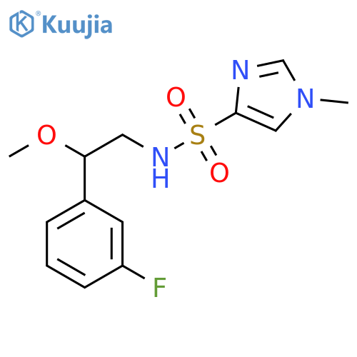 N-[2-(3-fluorophenyl)-2-methoxyethyl]-1-methylimidazole-4-sulfonamide structure