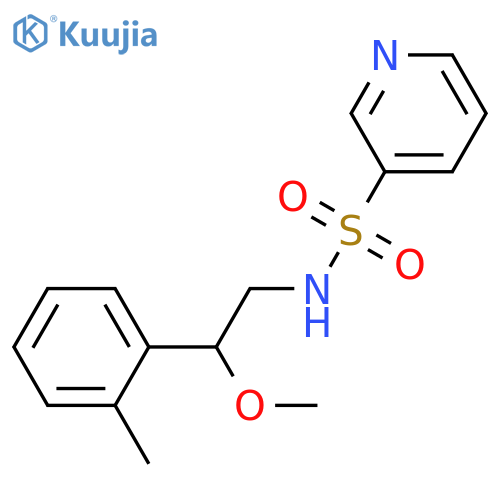 N-[2-methoxy-2-(2-methylphenyl)ethyl]pyridine-3-sulfonamide structure