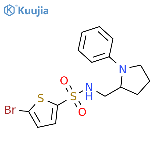 5-bromo-N-[(1-phenylpyrrolidin-2-yl)methyl]thiophene-2-sulfonamide structure