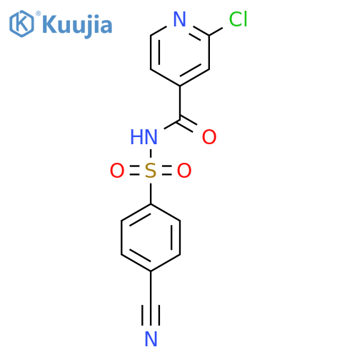 2-Chloro-n-(4-cyanobenzenesulfonyl)pyridine-4-carboxamide structure