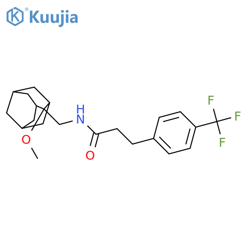 N-[(2-methoxy-2-adamantyl)methyl]-3-[4-(trifluoromethyl)phenyl]propanamide structure