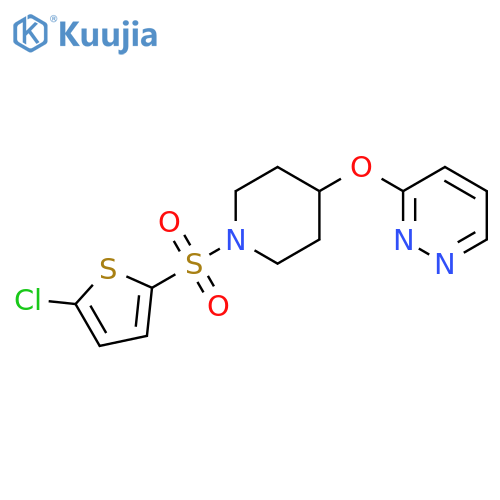 3-({1-[(5-chlorothiophen-2-yl)sulfonyl]piperidin-4-yl}oxy)pyridazine structure