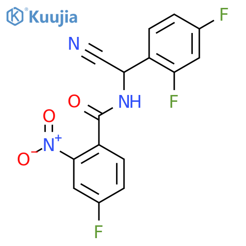N-[cyano(2,4-difluorophenyl)methyl]-4-fluoro-2-nitrobenzamide structure