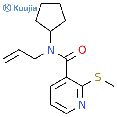 N-cyclopentyl-2-(methylsulfanyl)-N-(prop-2-en-1-yl)pyridine-3-carboxamide structure