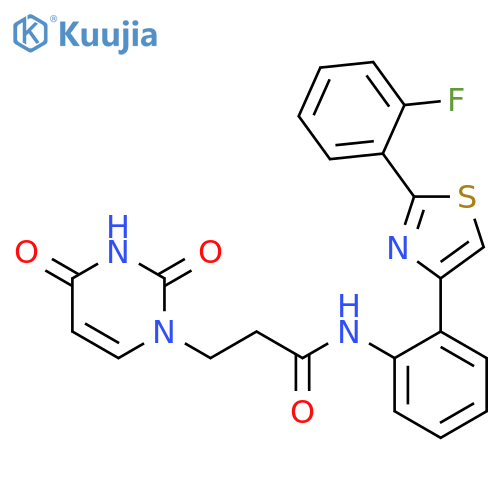 N-[2-[2-(2-Fluorophenyl)-4-thiazolyl]phenyl]-3,4-dihydro-2,4-dioxo-1(2H)-pyrimidinepropanamide structure