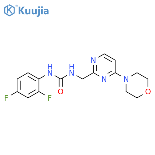 1-(2,4-difluorophenyl)-3-{[4-(morpholin-4-yl)pyrimidin-2-yl]methyl}urea structure