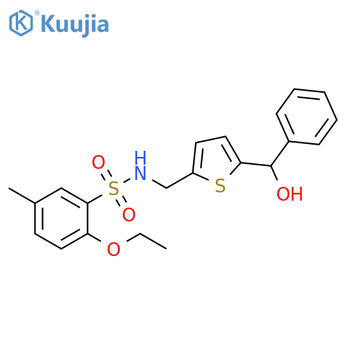 2-ethoxy-N-({5-[hydroxy(phenyl)methyl]thiophen-2-yl}methyl)-5-methylbenzene-1-sulfonamide structure