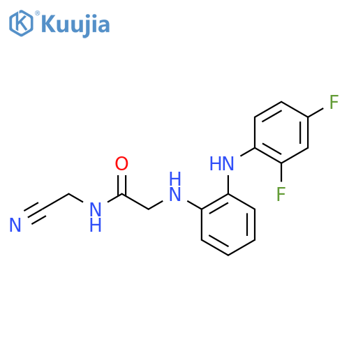 N-(cyanomethyl)-2-({2-[(2,4-difluorophenyl)amino]phenyl}amino)acetamide structure