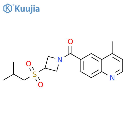 4-methyl-6-[3-(2-methylpropanesulfonyl)azetidine-1-carbonyl]quinoline structure