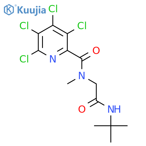 N-tert-butyl-2-[N-methyl-1-(3,4,5,6-tetrachloropyridin-2-yl)formamido]acetamide structure