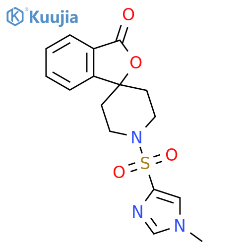 1'-[(1-methyl-1H-imidazol-4-yl)sulfonyl]-3H-spiro[2-benzofuran-1,4'-piperidine]-3-one structure