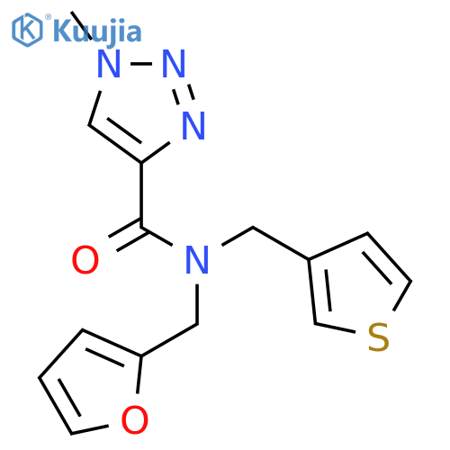 N-[(furan-2-yl)methyl]-1-methyl-N-[(thiophen-3-yl)methyl]-1H-1,2,3-triazole-4-carboxamide structure