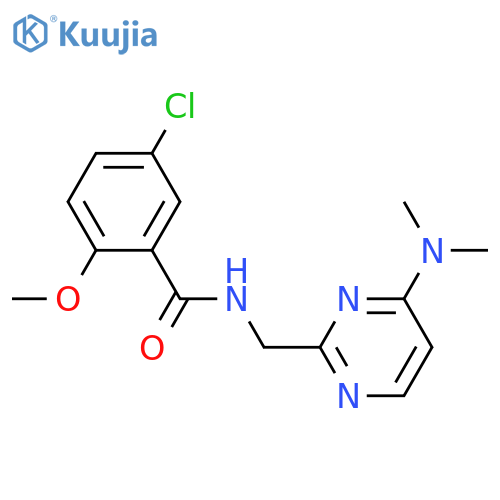5-chloro-N-{[4-(dimethylamino)pyrimidin-2-yl]methyl}-2-methoxybenzamide structure