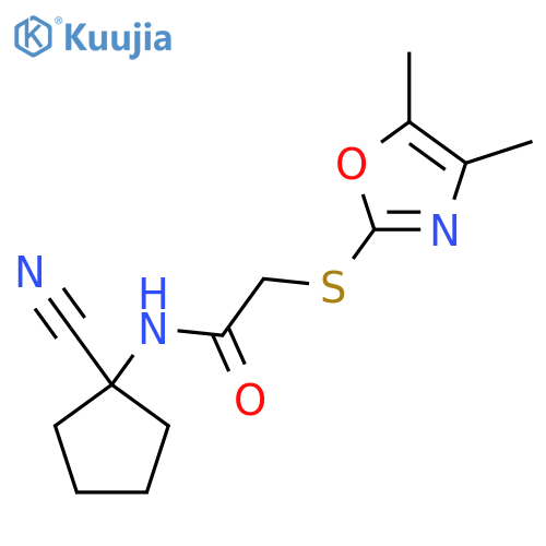 N-(1-cyanocyclopentyl)-2-[(4,5-dimethyl-1,3-oxazol-2-yl)sulfanyl]acetamide structure