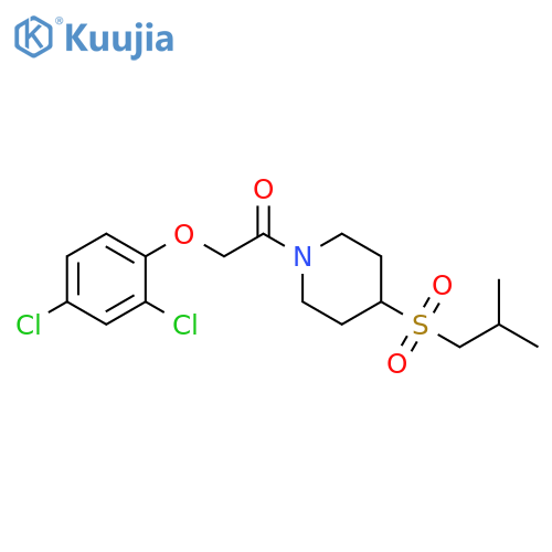 2-(2,4-dichlorophenoxy)-1-[4-(2-methylpropanesulfonyl)piperidin-1-yl]ethan-1-one structure