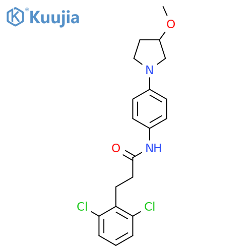 3-(2,6-dichlorophenyl)-N-4-(3-methoxypyrrolidin-1-yl)phenylpropanamide structure