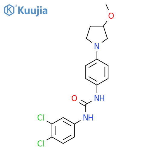3-(3,4-dichlorophenyl)-1-4-(3-methoxypyrrolidin-1-yl)phenylurea structure