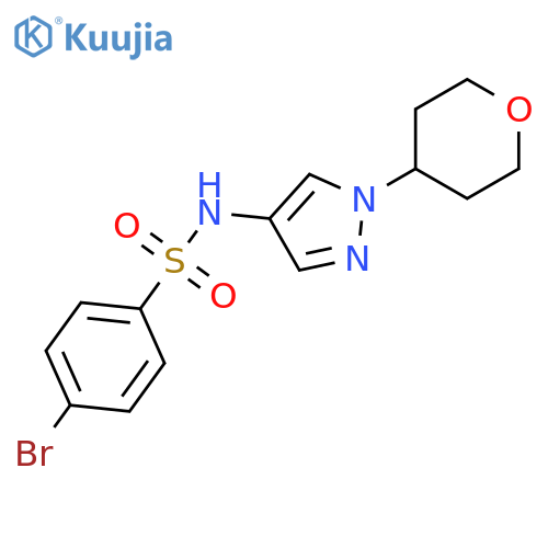 4-bromo-N-[1-(oxan-4-yl)pyrazol-4-yl]benzenesulfonamide structure
