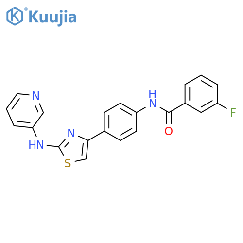 3-Fluoro-N-[4-[2-(3-pyridinylamino)-4-thiazolyl]phenyl]benzamide structure