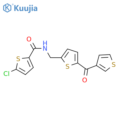 5-chloro-N-{[5-(thiophene-3-carbonyl)thiophen-2-yl]methyl}thiophene-2-carboxamide structure