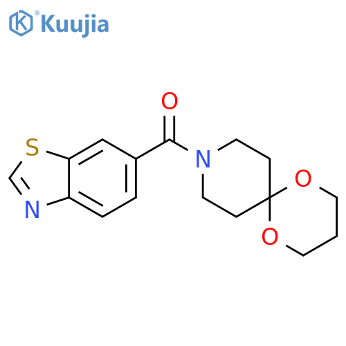 9-(1,3-benzothiazole-6-carbonyl)-1,5-dioxa-9-azaspiro5.5undecane structure